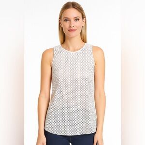 JAKETT./EVELYN.Perforated Leather Top. Sz M